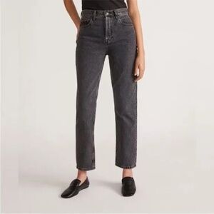Everlane 90's Cheeky Organic Cotton Black Jeans Size 28 Crop
